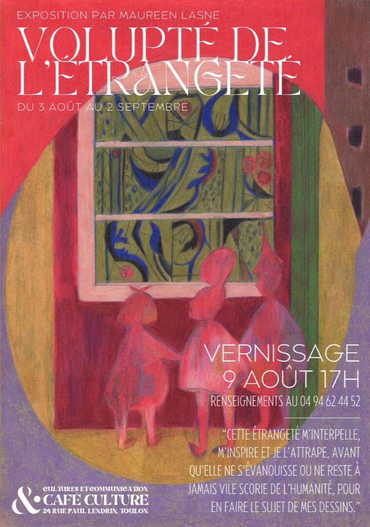 Flyer de l'exposition Volupté de l'étrangeté à Toulon