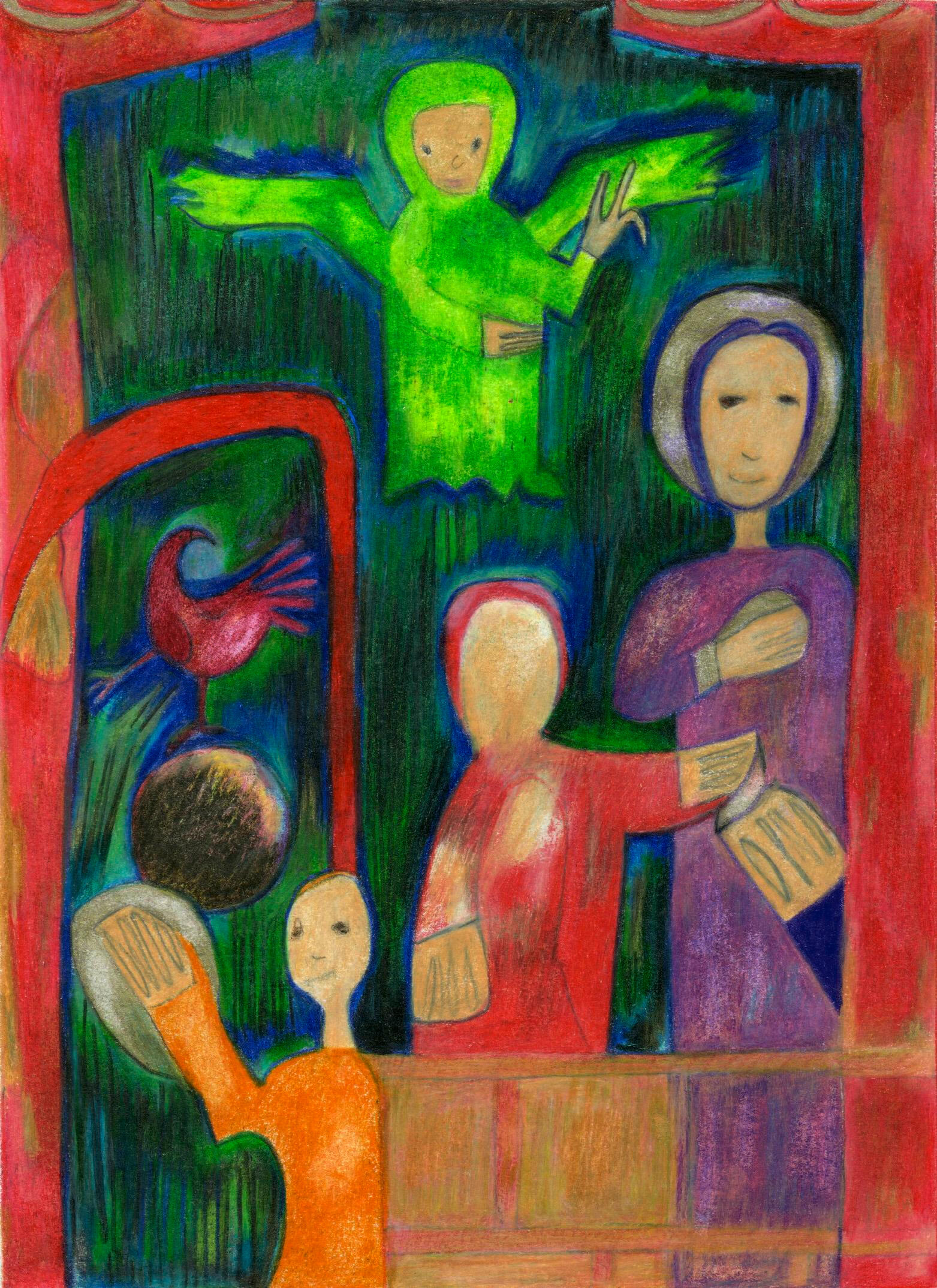 Holiness - Dessin aux crayons de couleur - Drawing - maureenlasne - colored pencils