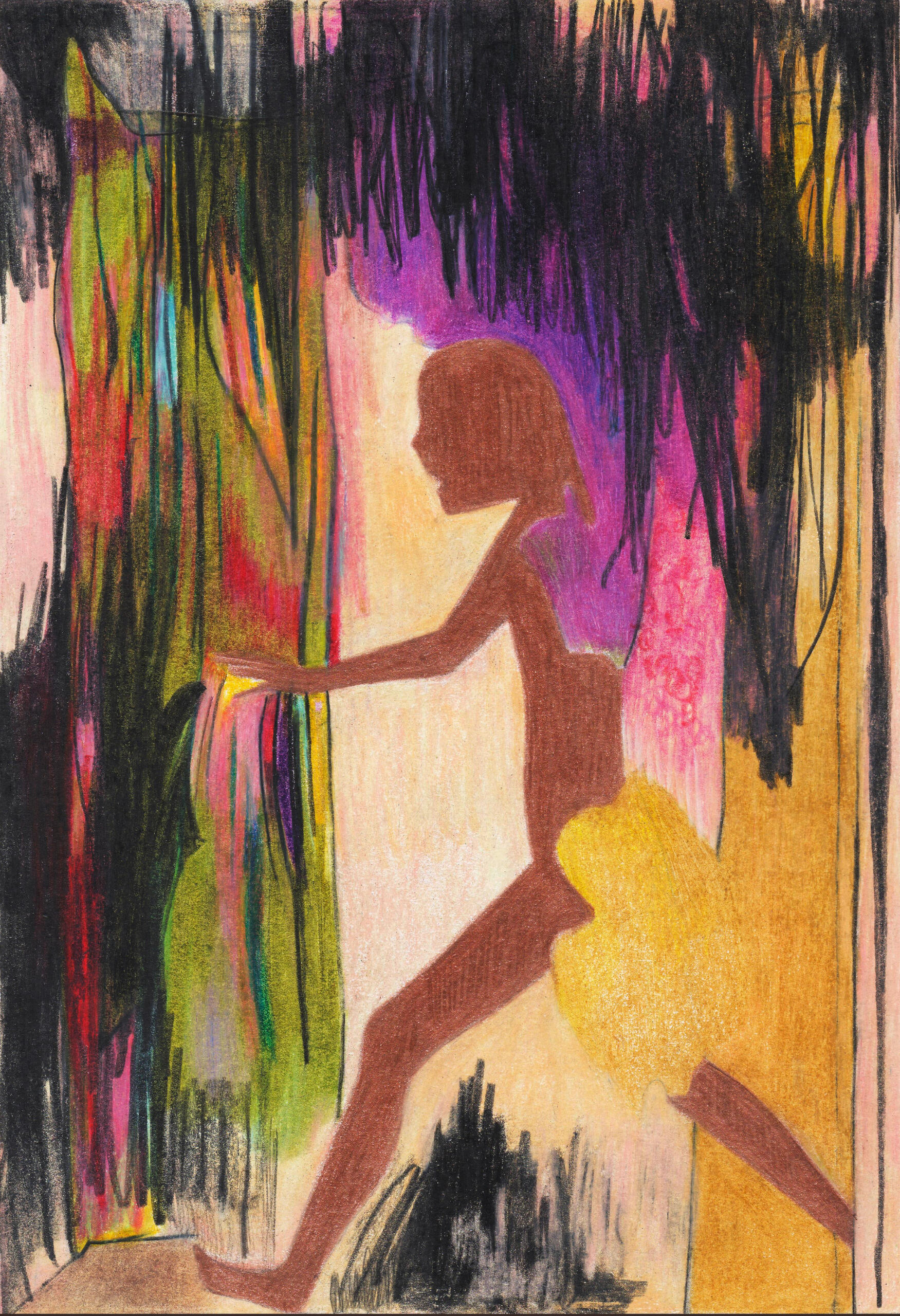 Invasion Invasion - Dessin aux crayons de couleur- drawing - squiggle - maureenlasne - gribouillis