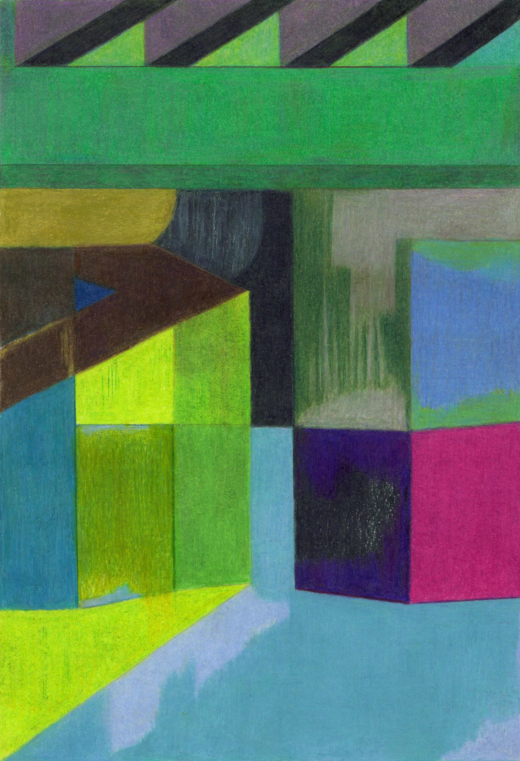 Architecture surréaliste-disegnoamatitacolorata-Dessin aux crayons de couleur - Drawing - maureenlasne