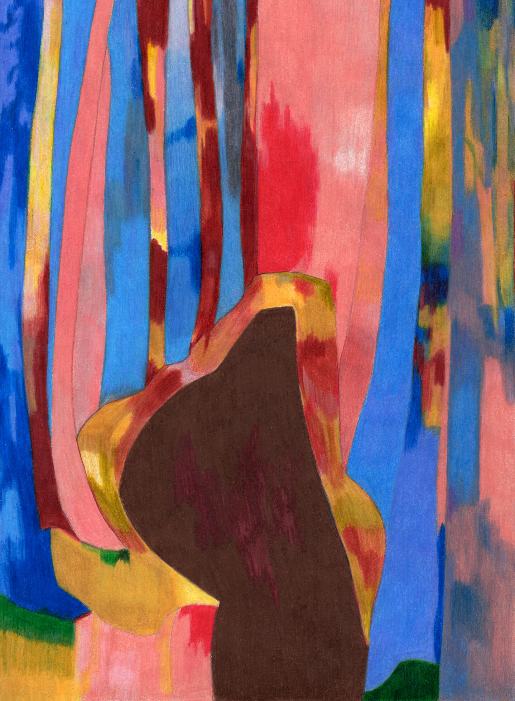 maureenlasne dessin_aux_crayons_de_couleur_disegnoamatitacolorata_serialkiller_wood_colored pencil drawing - desenhoalapis - dibujo a lapiz